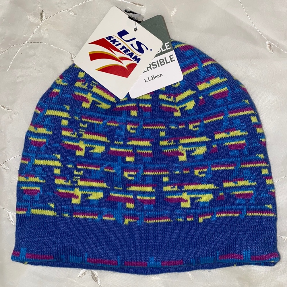 LL Bean Glacier Kids 298081 M-L Reversible Hat NWT